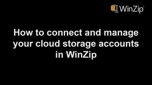 How to connect and manage your cloud storage accounts